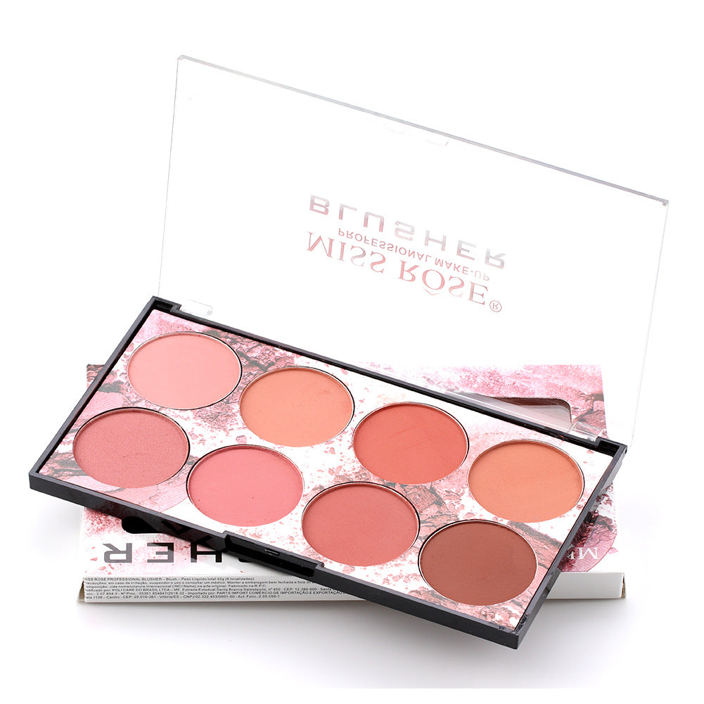 Eight Color Blush Palette Matte Long Lasting Natural Nude