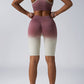 Women Seamless Activewear Set Crop Top High Waist Shorts Leggings