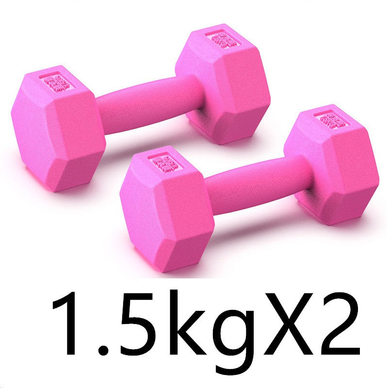 Rubberized Dumbbells Home Fitness Arm Muscle Training Equipment Set