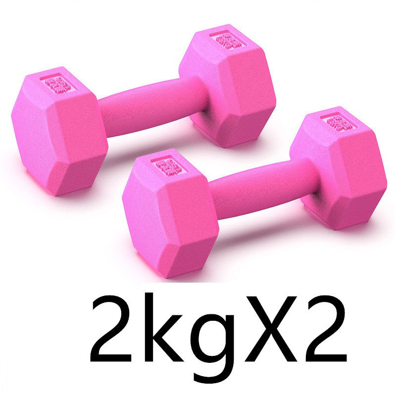Rubberized Dumbbells Home Fitness Arm Muscle Training Equipment Set