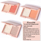 Two-tone blush highlighter and contouring palette