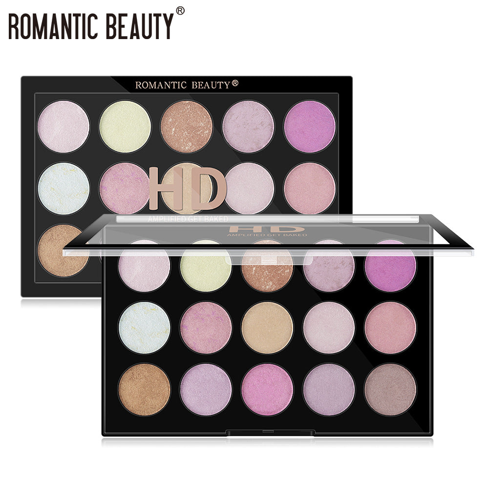 Romantic Beauty 15 Color Highlighter Pearl Eyeshadow Multi Color