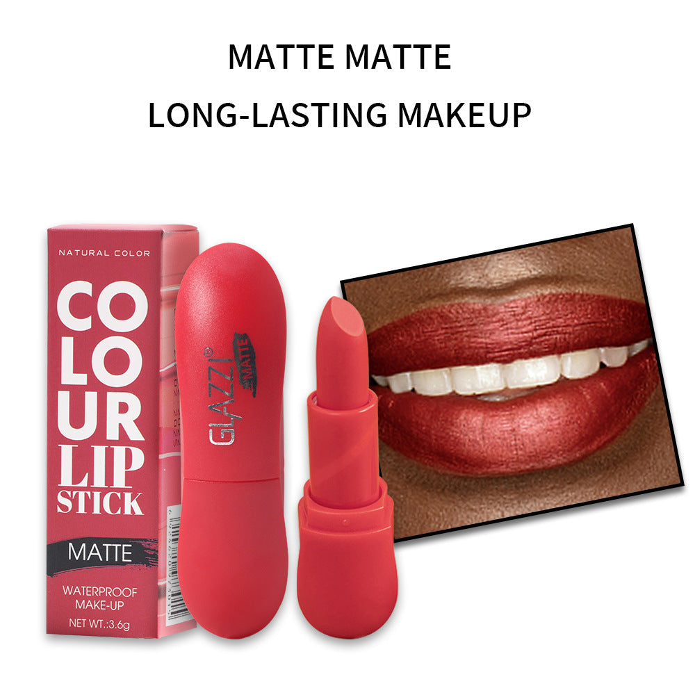 12 Color Rhombic Matte Lipstick Long Lasting Non Stick