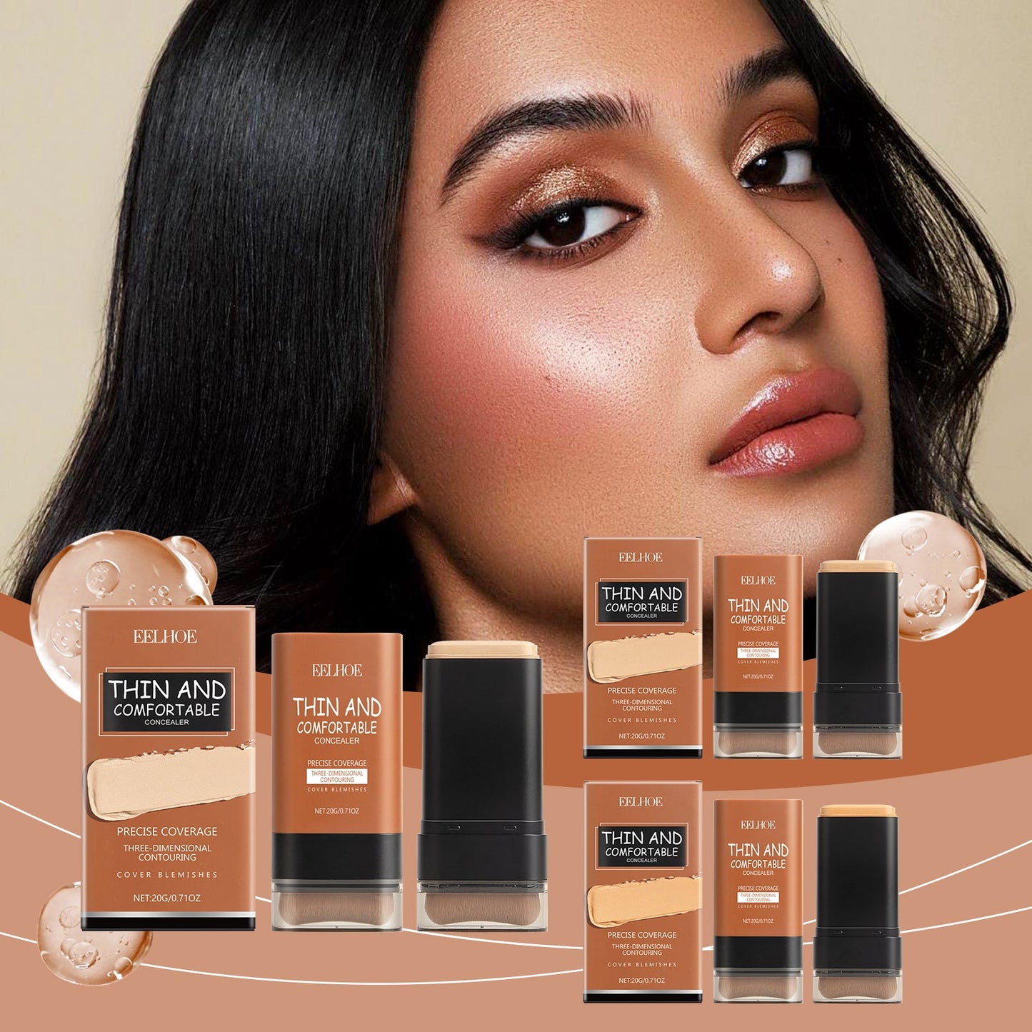 Light Transparent Concealer Foundation Stick Moisturizing Natural Refreshing Makeup