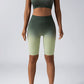 Women Seamless Activewear Set Crop Top High Waist Shorts Leggings