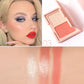 Two-tone blush highlighter and contouring palette