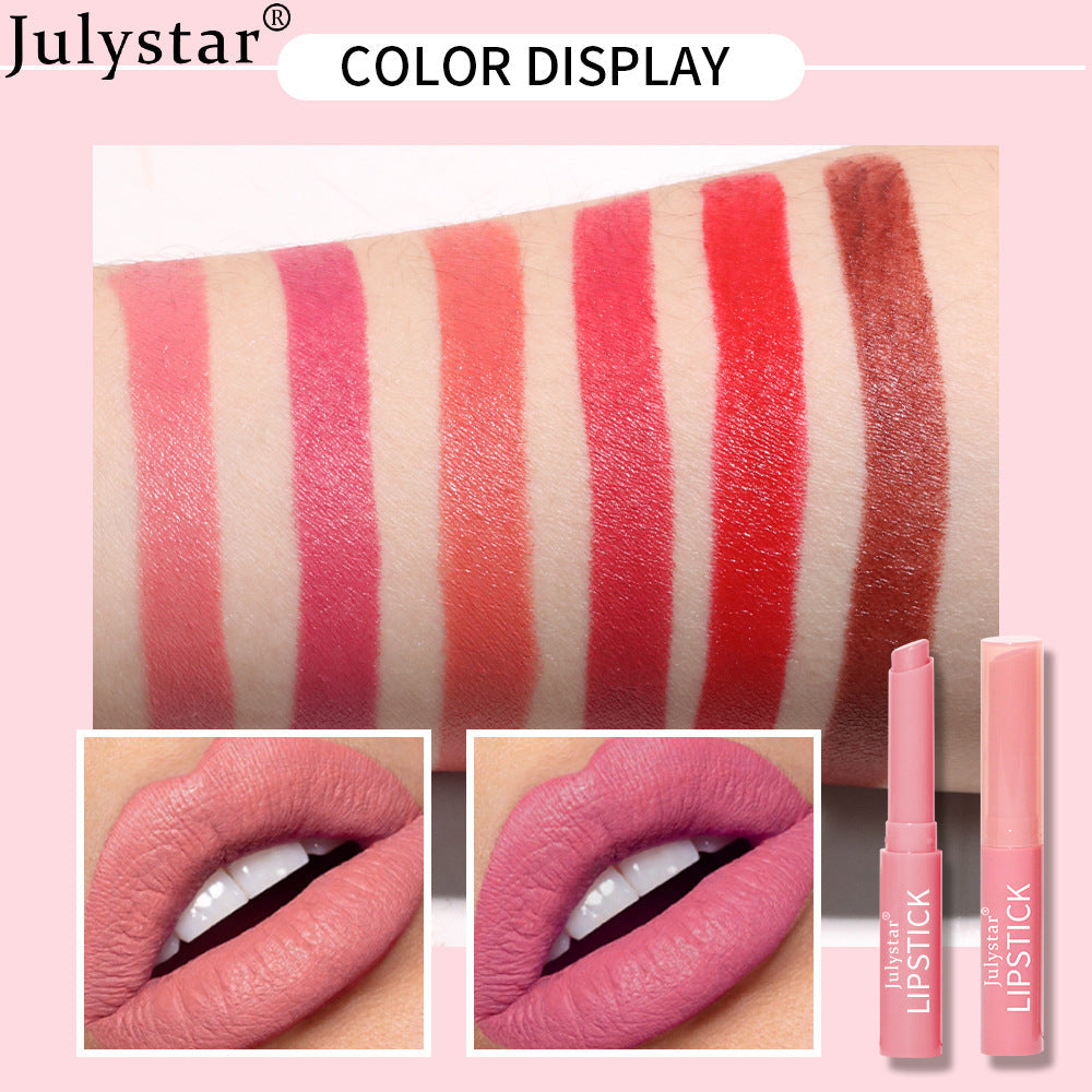 Six Color Lipstick Matte Velvet Waterproof Non Stick Long Lasting