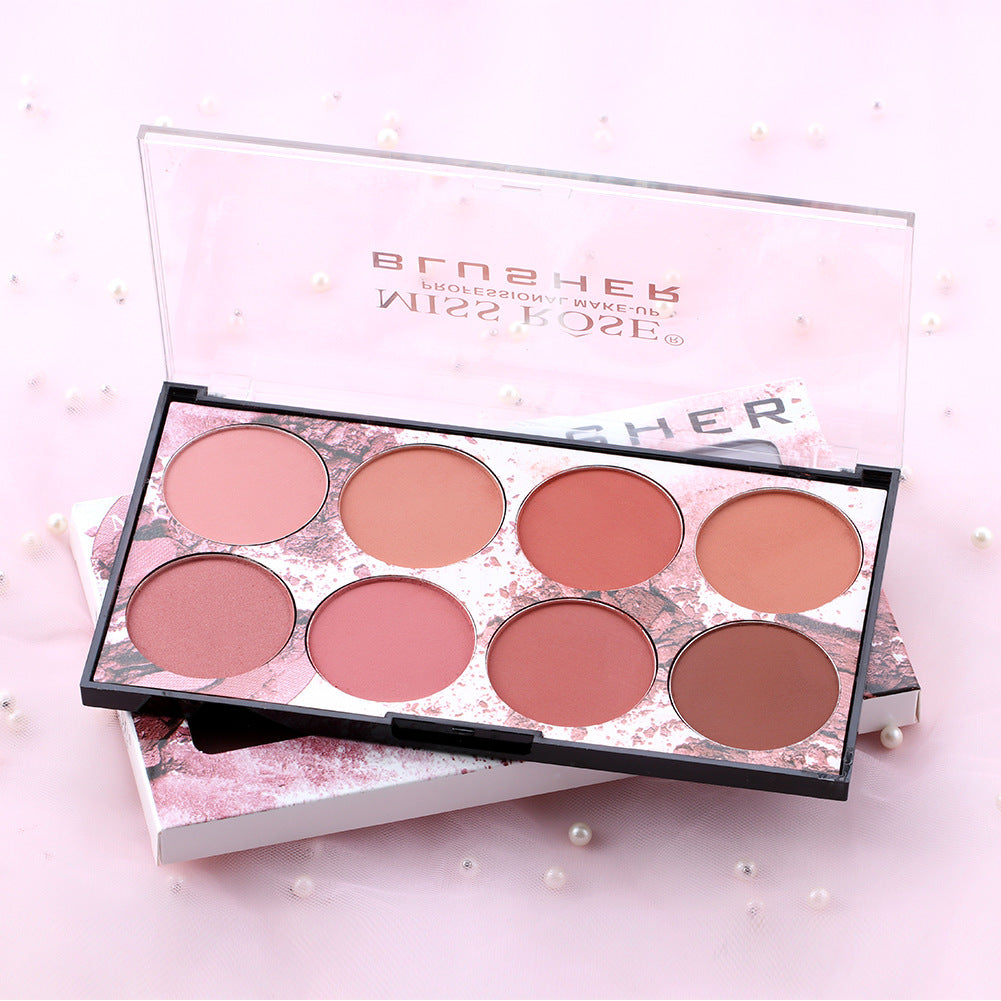 Eight Color Blush Palette Matte Long Lasting Natural Nude