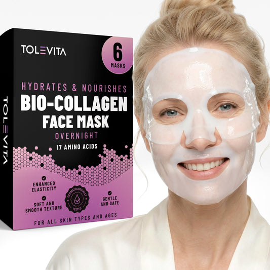 Bio Collagen Hydrogel Face Mask Hydrating Nourishing 6 Sheets